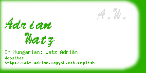 adrian watz business card